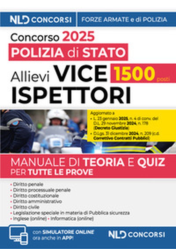 Concorso per 1500 allievi vice ispettori della Polizia di Stato. Manuale con teoria e quiz - Librerie.coop Concorso per 1500 allievi vice ispettori della Polizia di Stato. Manuale con teoria e quiz - Librerie.coop