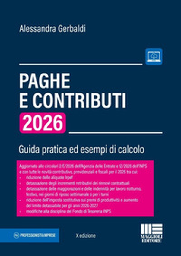 Paghe e contributi. Guida pratica ed esempi di calcolo 2026 - Librerie.coop