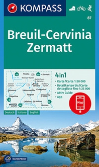 Carta escursionistica n. 87. Breuil-Cervinia, Zermatt 1:50.000 - Librerie.coop