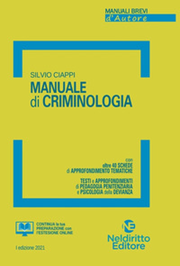 Manuale di criminologia - Librerie.coop Manuale di criminologia - Librerie.coop