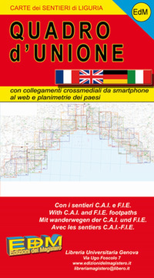 Quadro d'unione delle carte dei sentieri di Liguria. Ediz. italiana, francese, inglese e tedesca - Librerie.coop Quadro d'unione delle carte dei sentieri di Liguria. Ediz. italiana, francese, inglese e tedesca - Librerie.coop