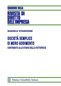 Società semplice di mero godimento. Contributo allo studio della fattispecie - Librerie.coop