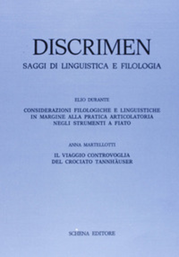 Discrimen. Saggi di linguistica e filologia - Librerie.coop Discrimen. Saggi di linguistica e filologia - Librerie.coop