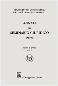 Annali del seminario giuridico dell'università di Palermo - Vol. 68 - Librerie.coop