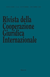 Rivista della Cooperazione Giuridica Internazionale. Quadrimestrale dell'istituto Internazionale di Studi Giuridici - Librerie.coop
