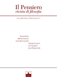 Il pensiero. Rivista di filosofia - Vol. 8\1-3 - Librerie.coop