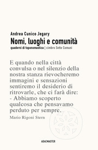 Nomi, luoghi e comunità. Quaderni di toponomastica cimbro Sette Comuni - Librerie.coop