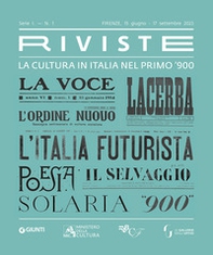 Riviste. La cultura in Italia nel primo '900 - Librerie.coop Riviste. La cultura in Italia nel primo '900 - Librerie.coop