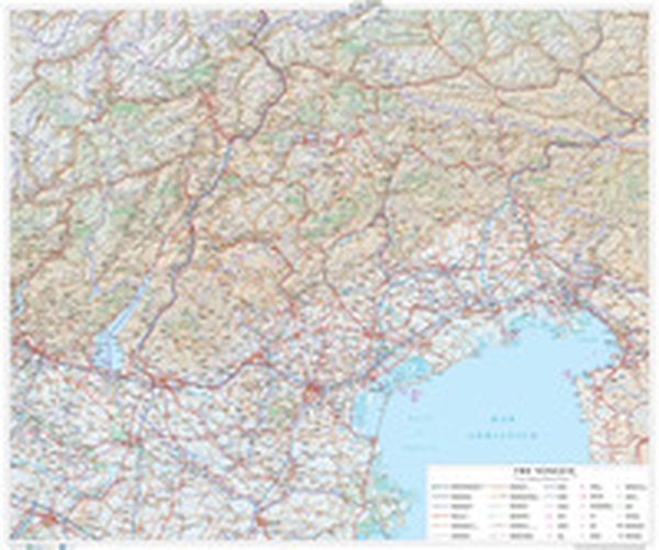 Tre Venezie. Scala 1:350.000 (Carta stradale murale regionale cm 86x72) - Librerie.coop Tre Venezie. Scala 1:350.000 (Carta stradale murale regionale cm 86x72) - Librerie.coop