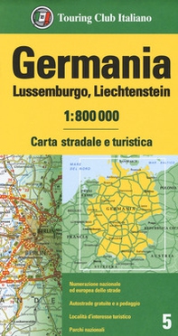 Germania, Lussemburgo, Liechtenstein 1:800.000. Carta stradale e turistica - Librerie.coop