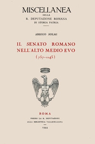 Il senato romano nell'alto Medioevo (757-1143) - Librerie.coop