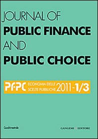 Journal of public finance and public choice (2011) vol. 1-3 - Librerie.coop