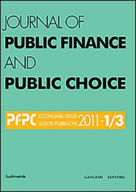 Journal of public finance and public choice (2011) vol. 1-3 - Librerie.coop Journal of public finance and public choice (2011) vol. 1-3 - Librerie.coop