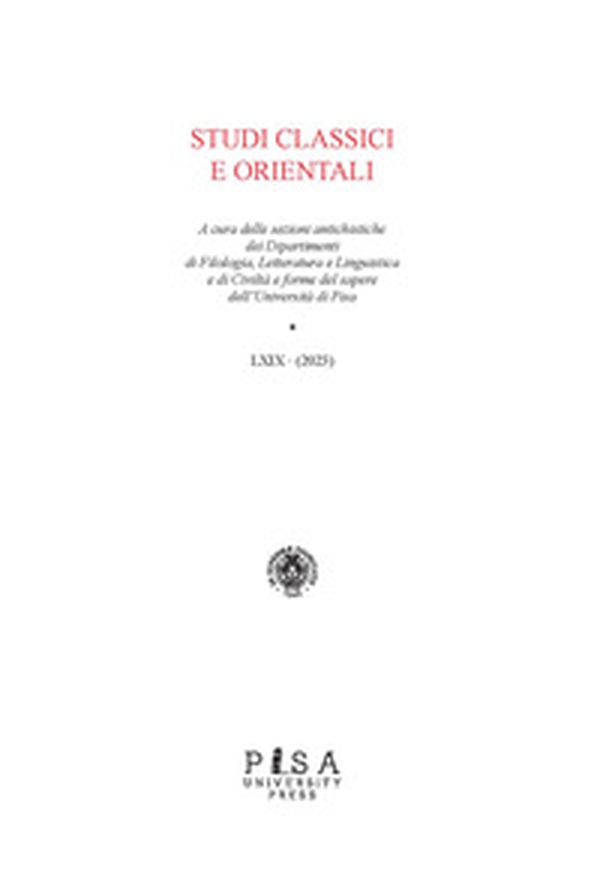 Studi classici e orientali - Vol. 69 - Librerie.coop Studi classici e orientali - Vol. 69 - Librerie.coop