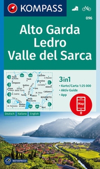 Carta escursionistica n. 96. Alto Garda, Ledro, Valle del Sarca 1:25.000 - Librerie.coop