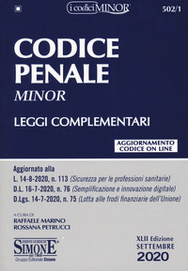Codice penale. Leggi complementari. Ediz. minor - Librerie.coop Codice penale. Leggi complementari. Ediz. minor - Librerie.coop