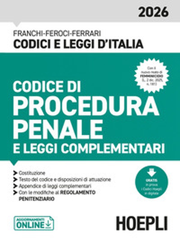 Codice di procedura penale e leggi complementari 2026 - Librerie.coop