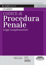 Codice di procedura penale. Leggi complementari - Librerie.coop