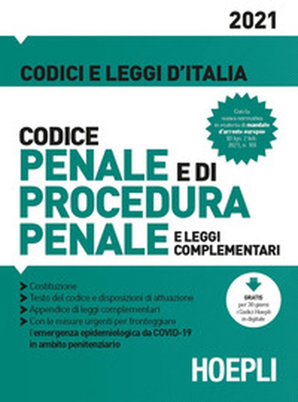 Codice penale e di procedura penale e leggi complementari 2021 - Librerie.coop Codice penale e di procedura penale e leggi complementari 2021 - Librerie.coop