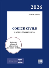 Codice Civile 2026 e norme complementari. Aggiornato a Legge AI e Conversione del decreto giustizia - Librerie.coop