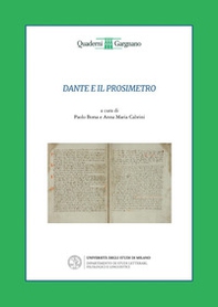 Dante e il prosimetro. Dalla «Vita nova» al «Convivio» - Librerie.coop