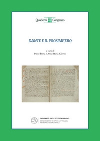 Dante e il prosimetro. Dalla «Vita nova» al «Convivio» - Librerie.coop Dante e il prosimetro. Dalla «Vita nova» al «Convivio» - Librerie.coop