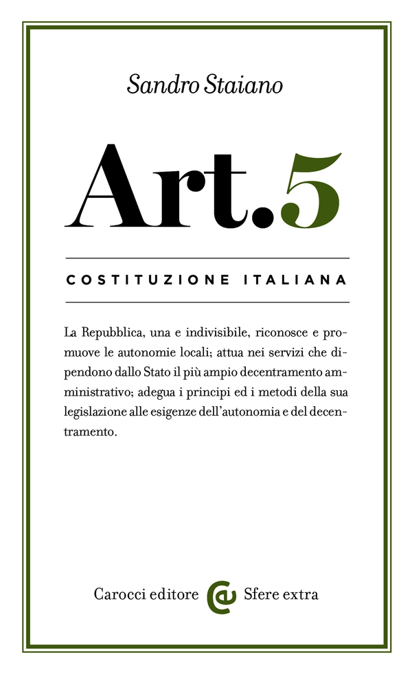 Costituzione italiana: articolo 5 - Librerie.coop