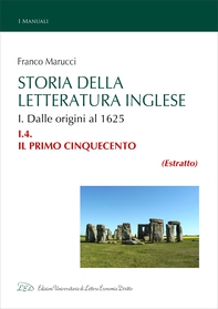 Storia della Letteratura Inglese. I.4. Il primo Cinquecento - Librerie.coop