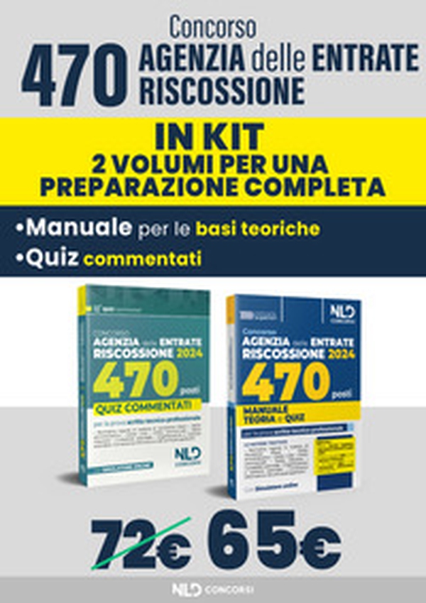 Concorso Agenzia delle Entrate Riscossione 2024. 470 posti. Manuale+test di verifica per la preparazione al concorso - Librerie.coop Concorso Agenzia delle Entrate Riscossione 2024. 470 posti. Manuale+test di verifica per la preparazione al concorso - Librerie.coop