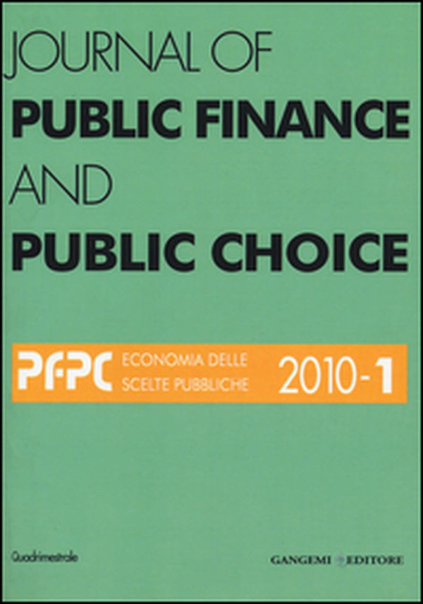 Journal of public finance and public choice - Vol. 1 - Librerie.coop Journal of public finance and public choice - Vol. 1 - Librerie.coop