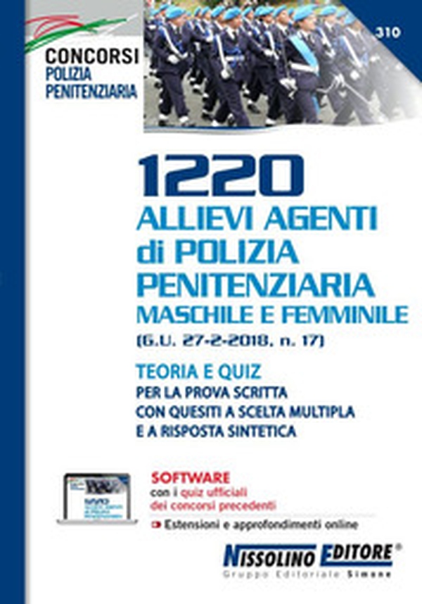 1220 allievi agenti di polizia penitenziaria maschile e femminile (G. U. 27-2-2018, n. 17). Teoria e quiz per la prova scritta con quesiti a scelta multipla e a risposta sintetica - Librerie.coop 1220 allievi agenti di polizia penitenziaria maschile e femminile (G. U. 27-2-2018, n. 17). Teoria e quiz per la prova scritta con quesiti a scelta multipla e a risposta sintetica - Librerie.coop