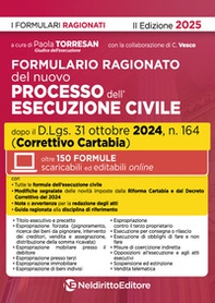 Formulario ragionato del nuovo processo dell'esecuzione civile dopo il D.Lgs. 31 ottobre 2024, n. 164 (Correttivo Cartabia) - Librerie.coop Formulario ragionato del nuovo processo dell'esecuzione civile dopo il D.Lgs. 31 ottobre 2024, n. 164 (Correttivo Cartabia) - Librerie.coop