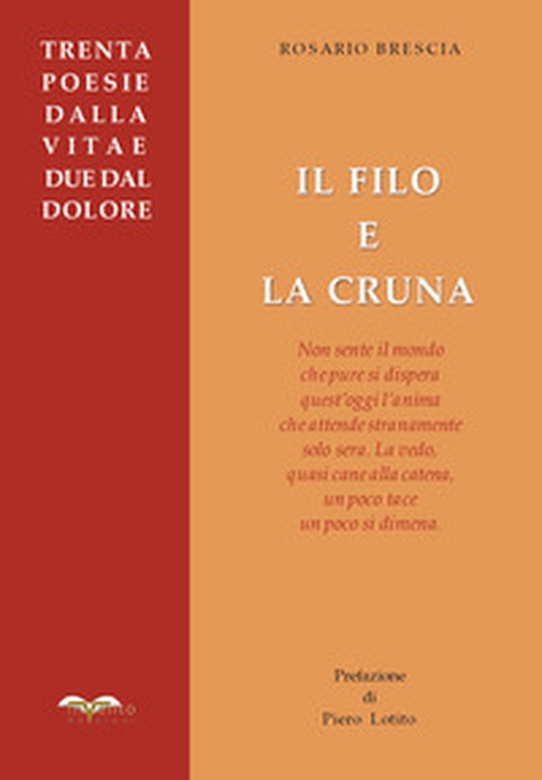 Il filo e la cruna. Trenta poesie dalla vita e due dal dolore - Librerie.coop Il filo e la cruna. Trenta poesie dalla vita e due dal dolore - Librerie.coop