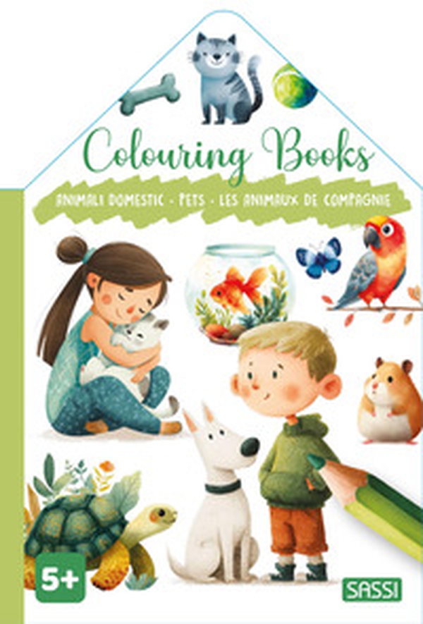 Animali domestici-Pets-Les animaux de compagnie. Colouring books - Librerie.coop