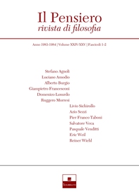 Il Pensiero (1983-1984/1-2) - Librerie.coop Il Pensiero (1983-1984/1-2) - Librerie.coop