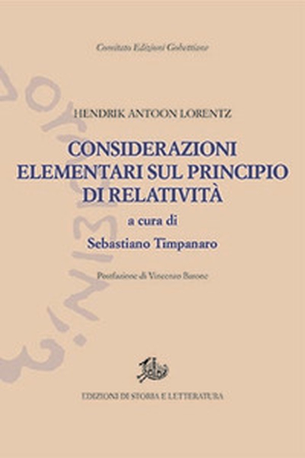 Considerazioni elementari sul principio di relatività - Librerie.coop Considerazioni elementari sul principio di relatività - Librerie.coop