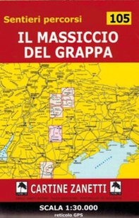 Il massiccio del Grappa. Scala 1:30.000. Reticolo GPS - Librerie.coop