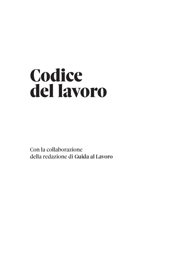 Codice del lavoro 2025 - Librerie.coop Codice del lavoro 2025 - Librerie.coop