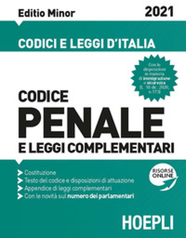 Codice penale e leggi complementari. Editio Minor 2021 - Librerie.coop Codice penale e leggi complementari. Editio Minor 2021 - Librerie.coop