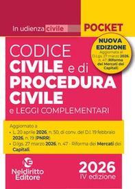Codice civile e di procedura civile in udienza II ediz aprile 2026 aggiornato al Mercato dei Capitali - Librerie.coop