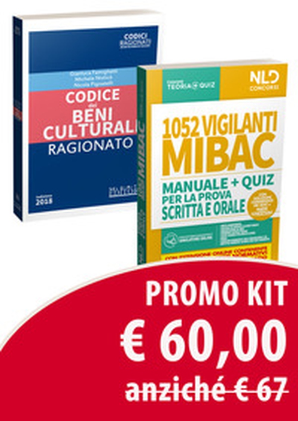 Kit: 1052 vigilanti MIBAC. Manuale e quiz per la prova preselettiva-Codice dei beni culturali ragionato - Librerie.coop Kit: 1052 vigilanti MIBAC. Manuale e quiz per la prova preselettiva-Codice dei beni culturali ragionato - Librerie.coop