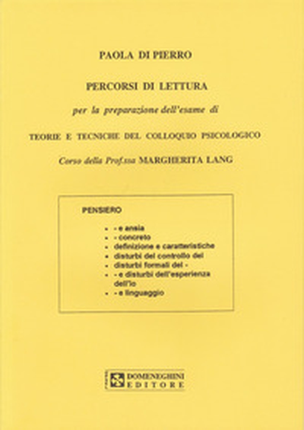 Teorie e tecniche del colloquio psicologico. Percorsi di lettura - Librerie.coop Teorie e tecniche del colloquio psicologico. Percorsi di lettura - Librerie.coop