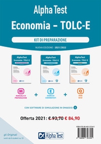 Alpha Test Economia. Tolc-E. Kit di preparazione: Manuale di preparazione-Esercizi commentati-3.500 quiz - Librerie.coop