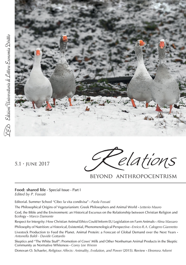 Relations. Beyond Anthropocentrism. Vol. 5, No. 1 (2017). Food: shared life: Part I - Librerie.coop Relations. Beyond Anthropocentrism. Vol. 5, No. 1 (2017). Food: shared life: Part I - Librerie.coop