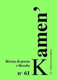 Kamen'. Rivista di poesia e filosofia - Vol. 61 - Librerie.coop