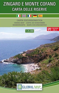 Zingaro e Monte Cofano, carta delle riserve. Carta escursionistica 1:25.000 (piegata, f.to 67 x 97 cm) - Librerie.coop