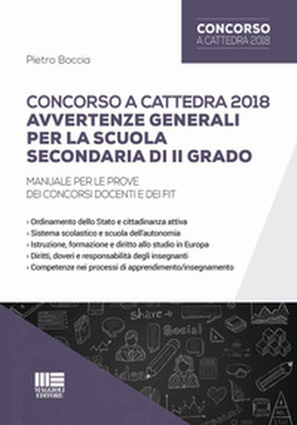 Concorso a cattedra 2018. Avvertenze generali per la scuola secondaria di II grado. Manuale per le prove dei concorsi docenti e dei FIT - Librerie.coop Concorso a cattedra 2018. Avvertenze generali per la scuola secondaria di II grado. Manuale per le prove dei concorsi docenti e dei FIT - Librerie.coop