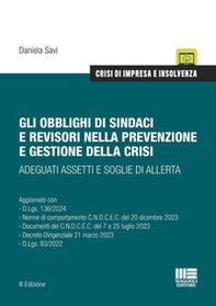 Gli obblighi di sindaci e revisori nella prevenzione e gestione della crisi. Adeguati assetti e soglie di allerta - Librerie.coop