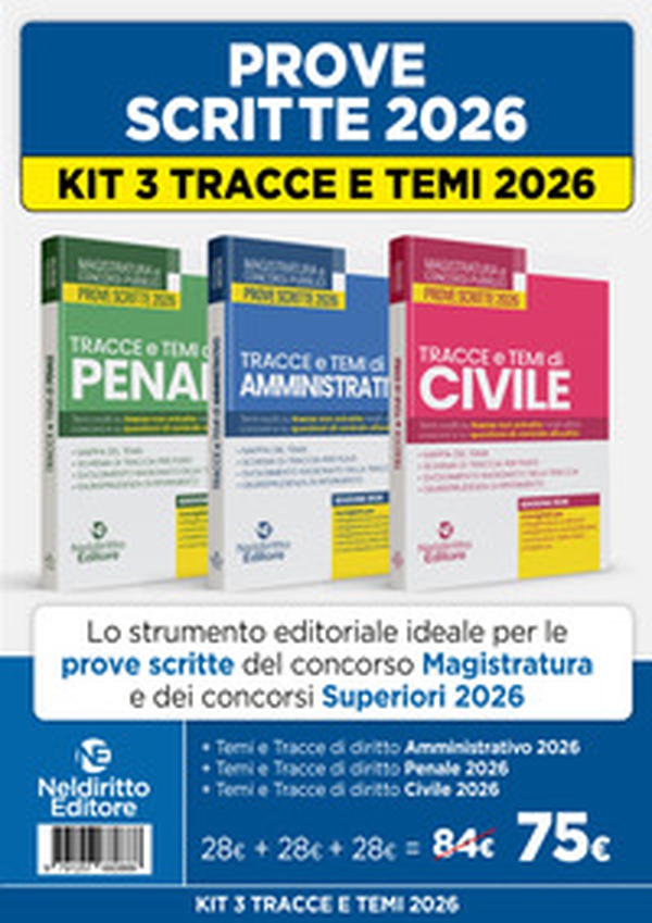 Kit tracce e temi 2026 per il concorso in magistratura e per i concorsi superiori - Librerie.coop