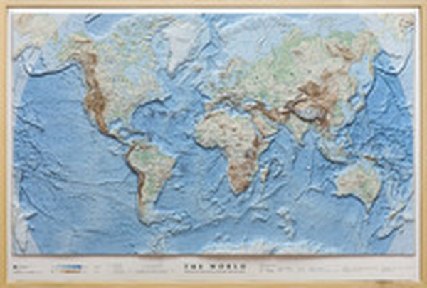 The world. Scala 1:40.000.000 (carta in rilievo con cornice cm 97x64) - Librerie.coop The world. Scala 1:40.000.000 (carta in rilievo con cornice cm 97x64) - Librerie.coop